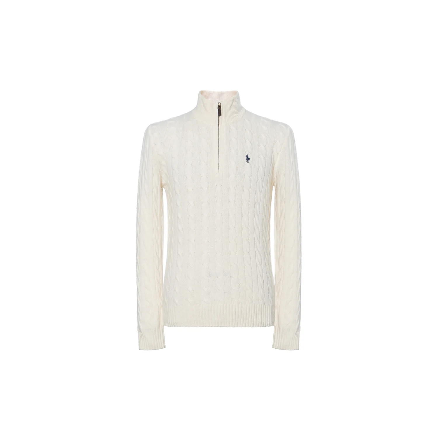 Джемпер из смесовой шерсти с вышитым логотипом Polo Ralph Lauren, Cream — фото 4