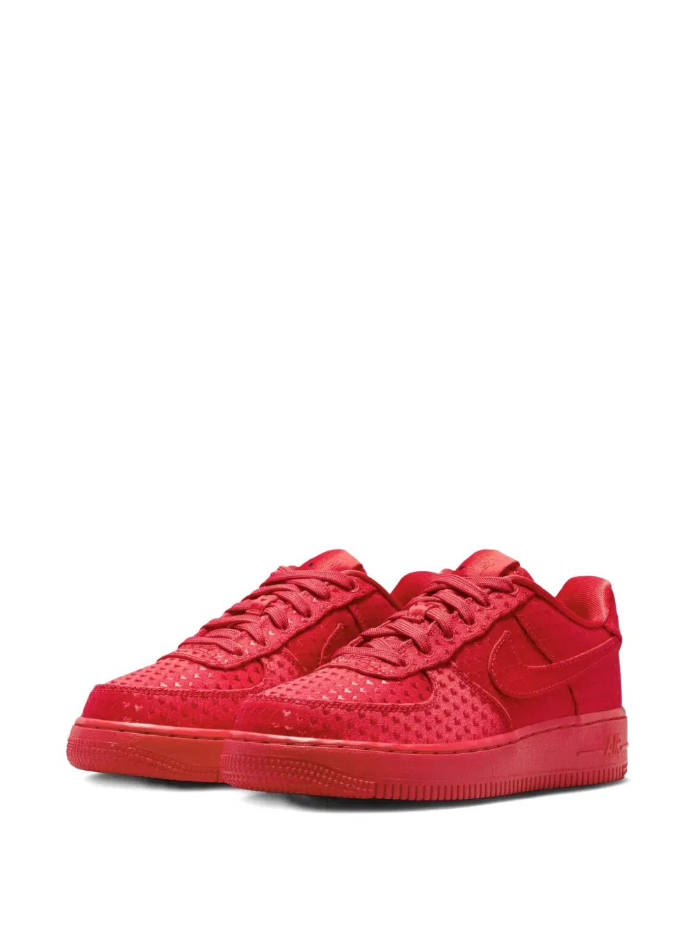 Низкие кроссовки Air Force 1 на шнуровке ко Дню святого Валентина Nike Kids, красный