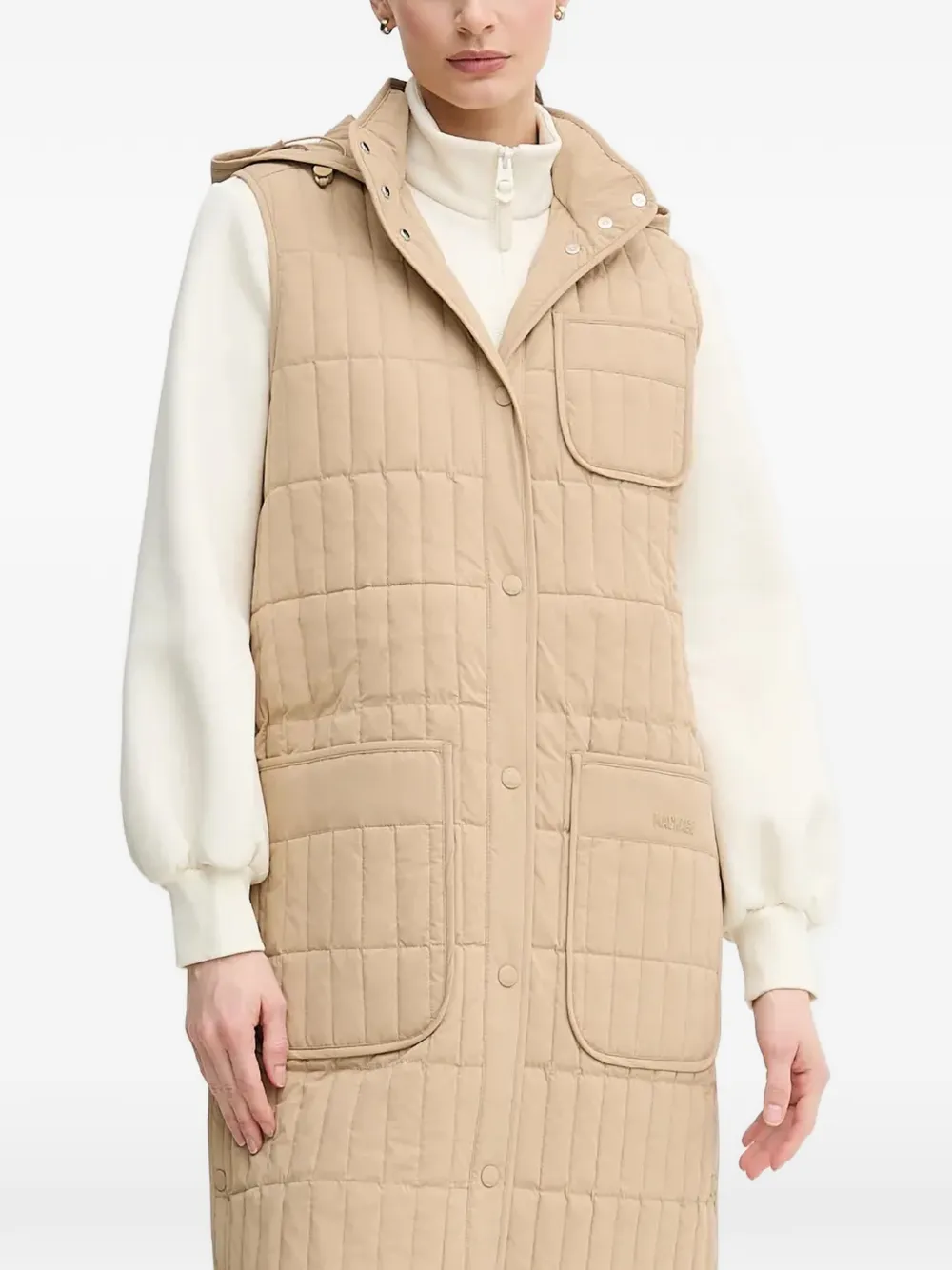 

Стеганый жилет с капюшоном Makana Mackage, бежевый