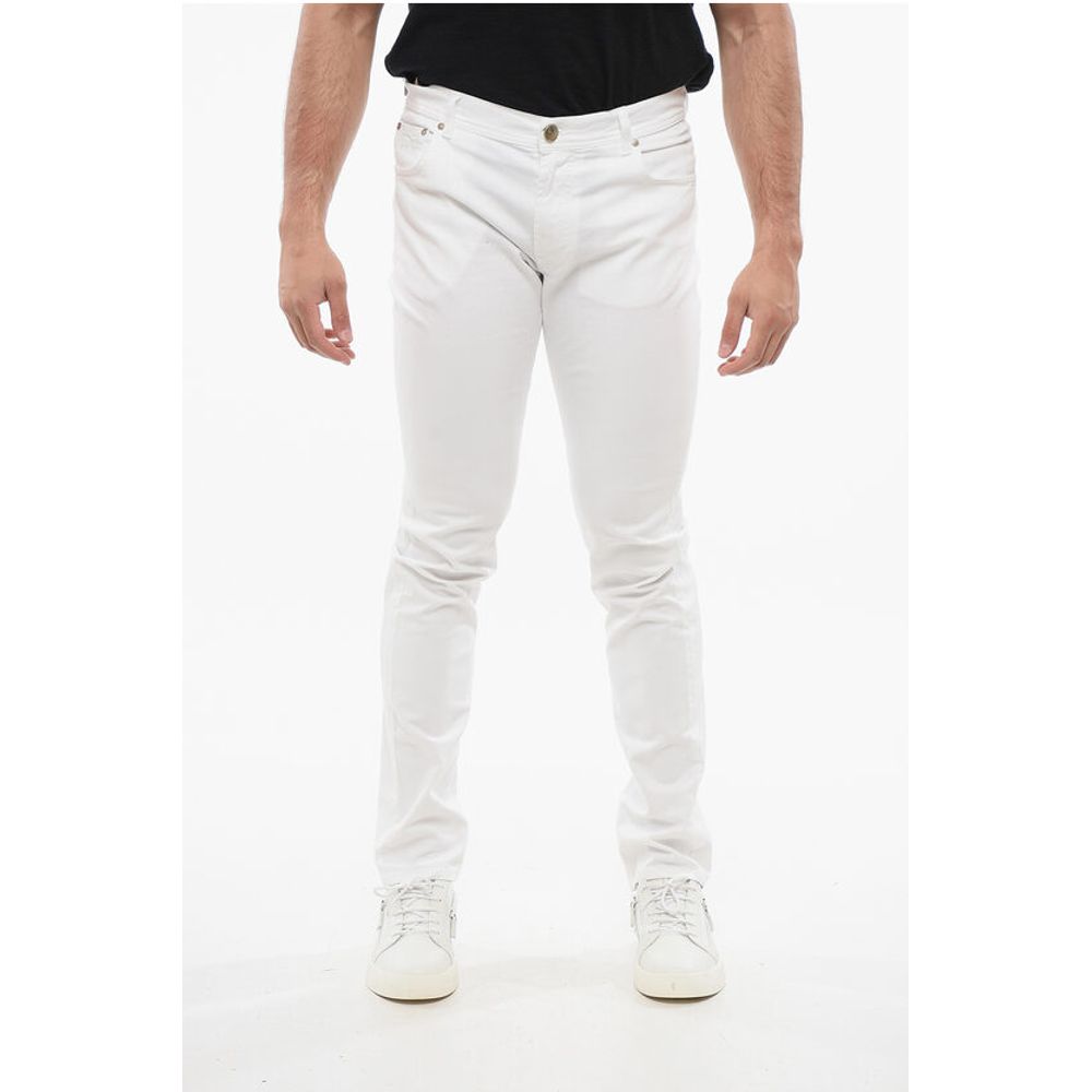 

5-карманные брюки HAITI PLUS из эластичного хлопка Corneliani, White