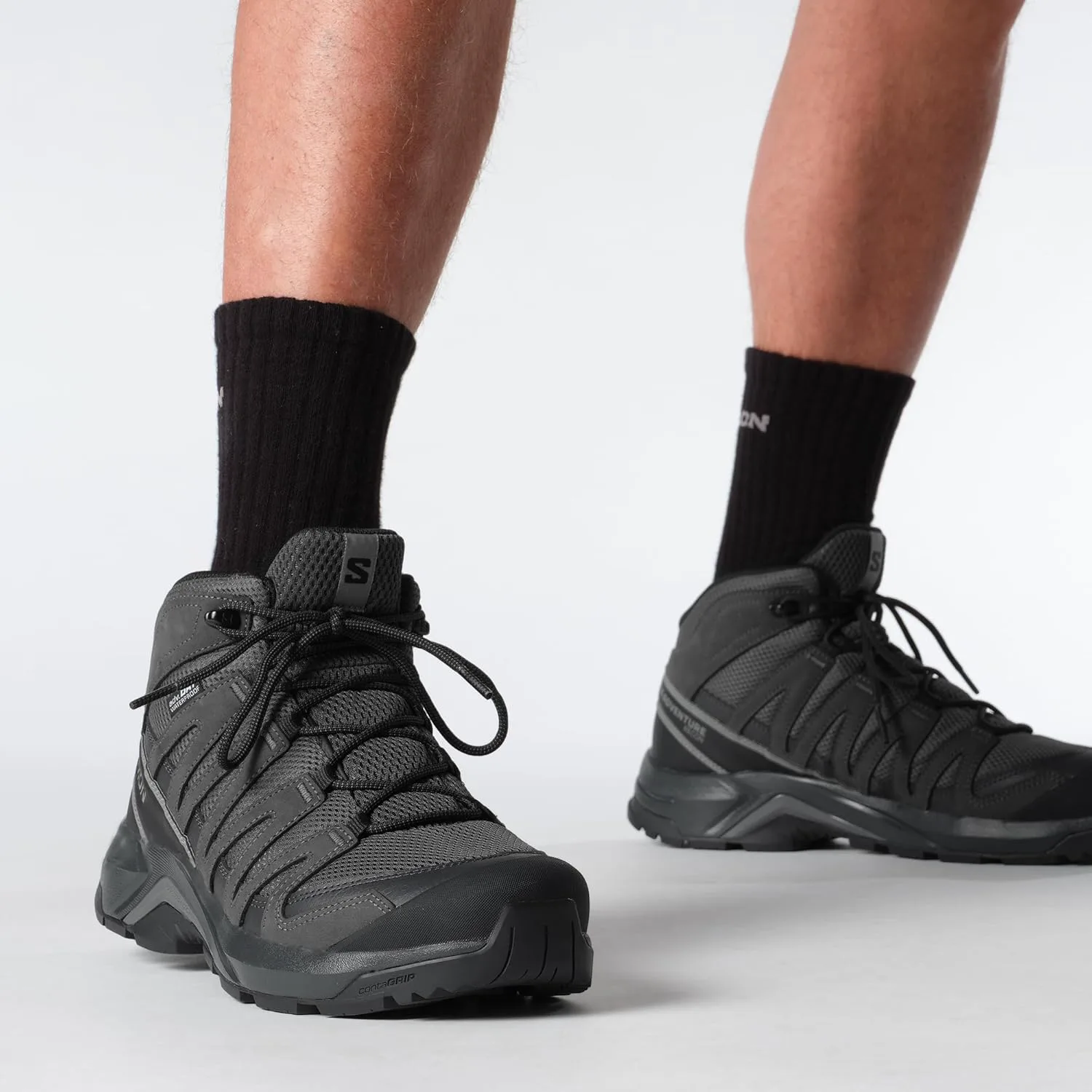 Мужские походные ботинки Salomon X-Adventure Recon Mid с Gore-Tex, водонепроницаемые и устойчивые для сложных троп и походов в любую погоду — фото 4