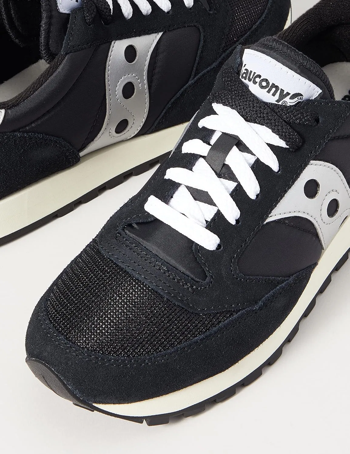 Женские замшевые кроссовки Saucony Jazz Original Vintage S60368, Black White — фото 2