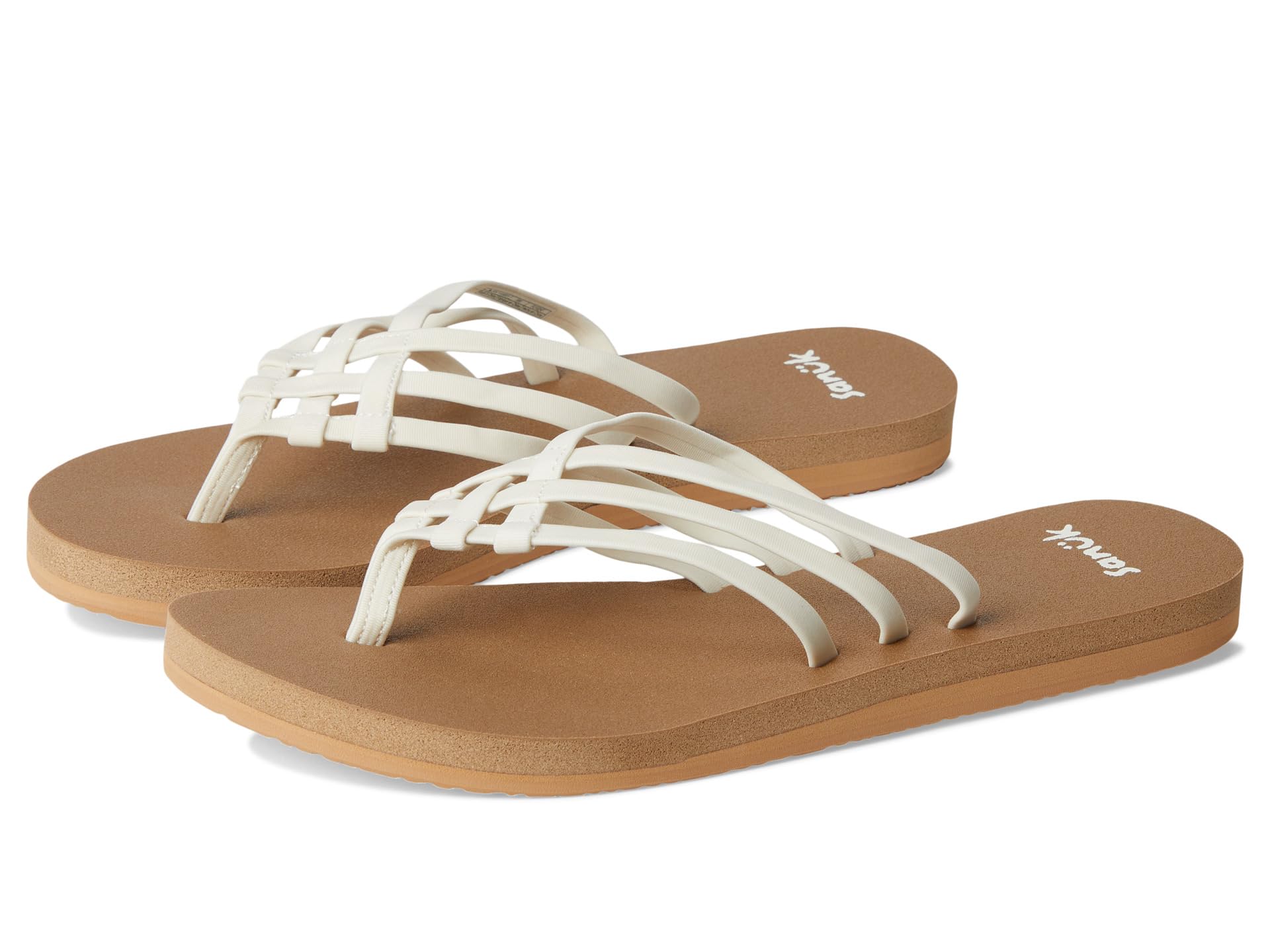 Сандалии Sanuk Yoga Sandy II, цвет Tan/White