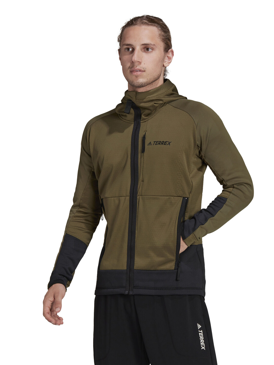 

Толстовка Adidas Performance Terrex Tech Flooce Hooded Hiking Fleece, зеленый