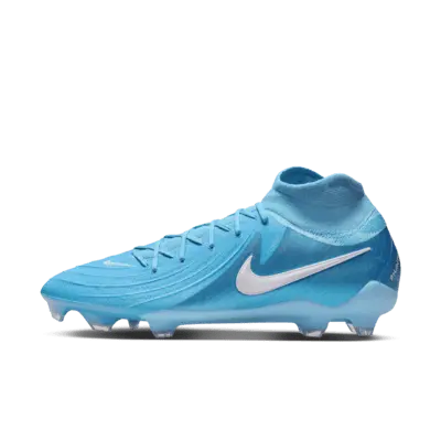 

Бутсы Nike Phantom Luna 2 Pro FG High-Top Soccer Cleats, цвет Blue Fury/White