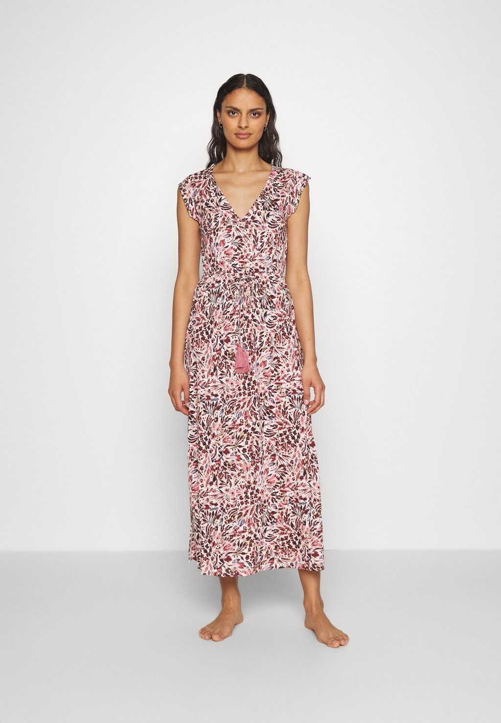 

Платье повседневное VI MAXIKLEID FLEUR LASCANA, цвет creme-rosa b