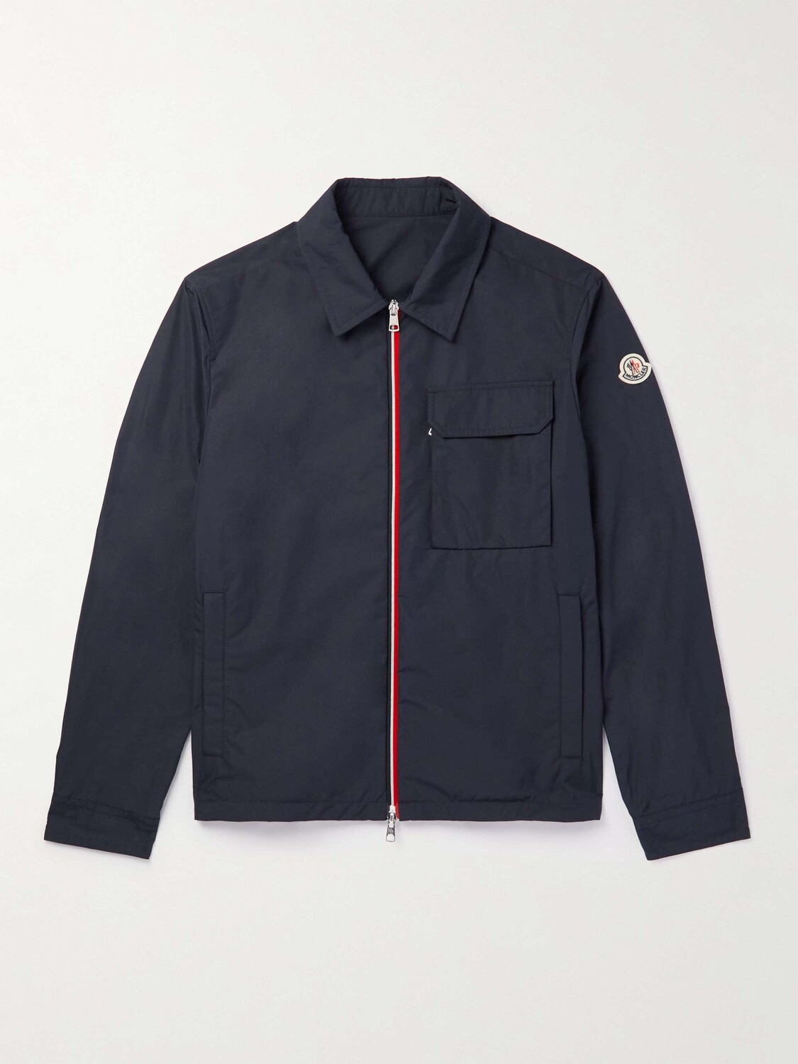 

Куртка из ракушки с аппликацией логотипа Epte MONCLER, нави