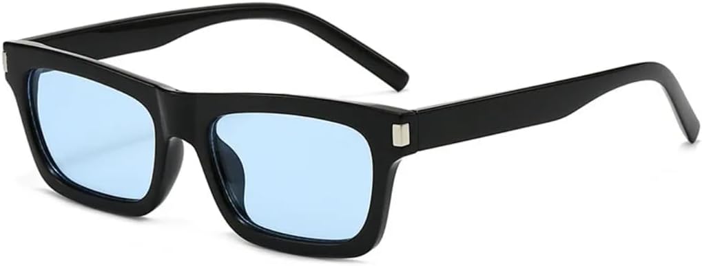 

Солнцезащитные очки с защитой UV400 | Маленькая оправа, линзы конфетного цвета | Для женщин и мужчин, для занятий спортом на открытом воздухе и вождения DSVIGF, Black Blue