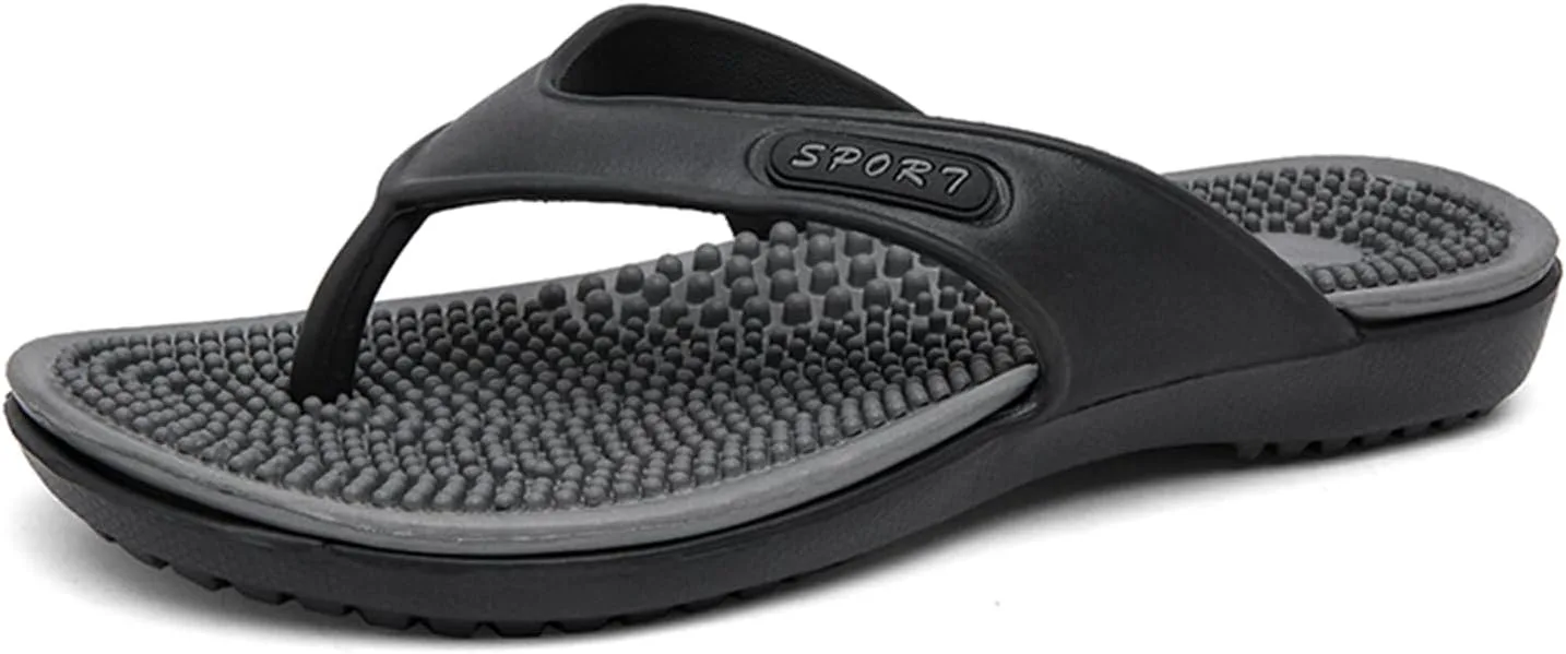 

Мужские сандалии FLIOZY на каждый день, слипоны с легкой подошвой, ортопедической поддержкой свода и мягкой амортизацией, черный