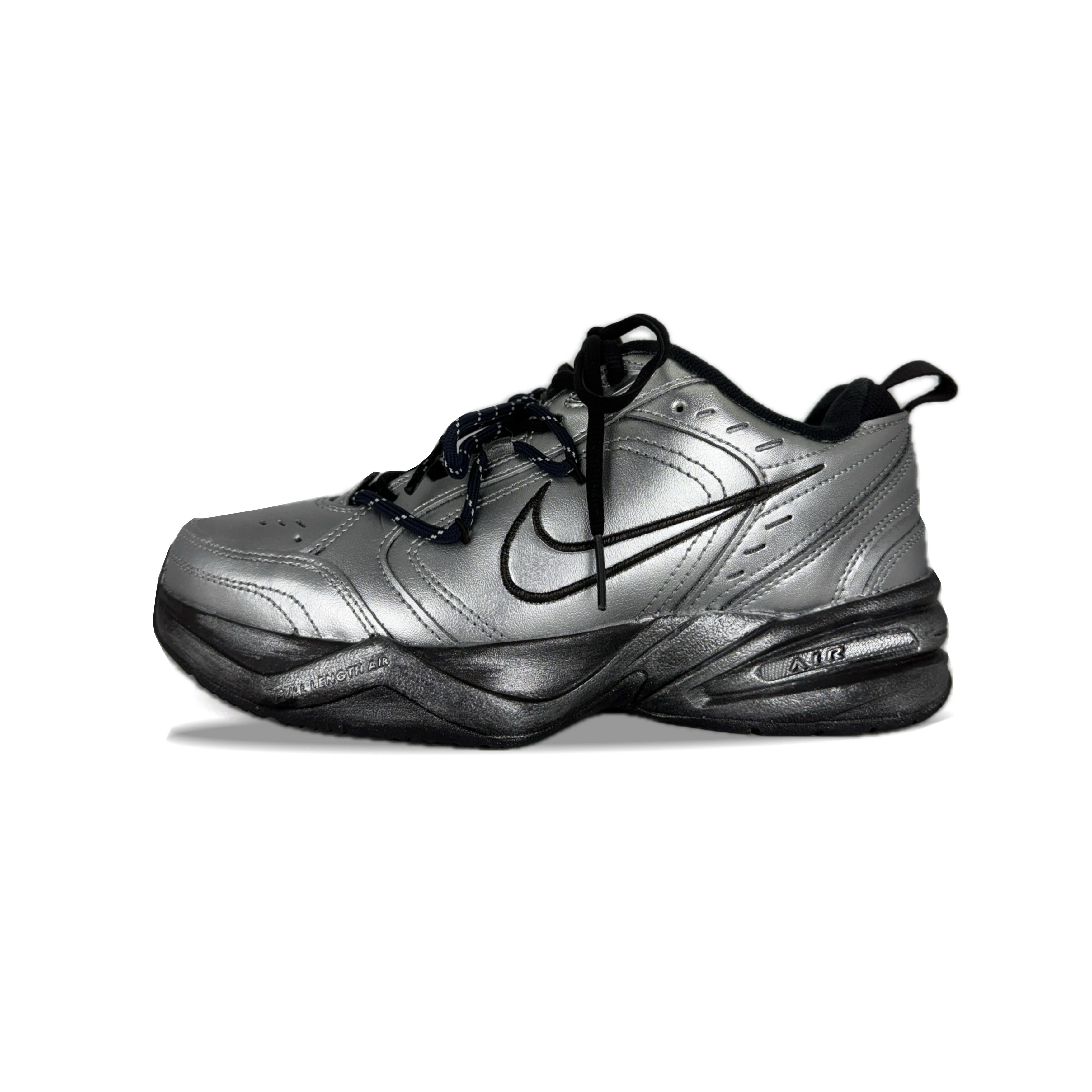 

Nike Кроссовки Air Monarch 4 Slip Resistant, Abrasion Resistant, Lightweight Low top Chunky Unisex Black Silver