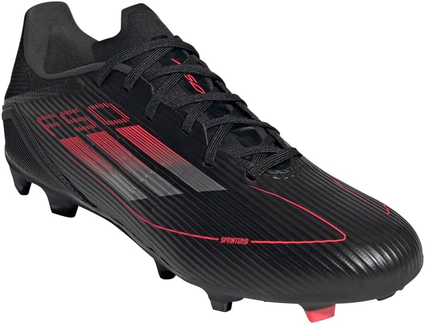 Кроссовки Adidas Unisex-Adult F50 Лига Firm Ground/Multi Ground, черный/красный/ярко-красный — фото 2
