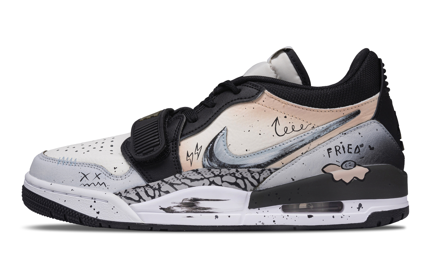 

Legacy 312 Warm Current Of Glacier Cushioning Height Increasing Rebound Low top Vintage баскетбольные кроссовки мужские Jordan, черный