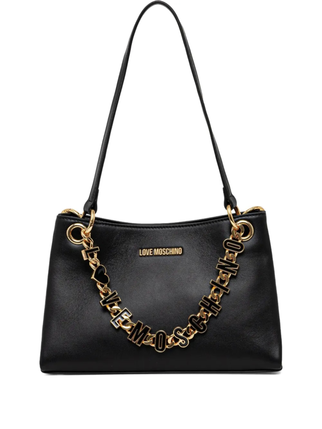 

Сумка через плечо с подвеской-логотипом Love Moschino, черный