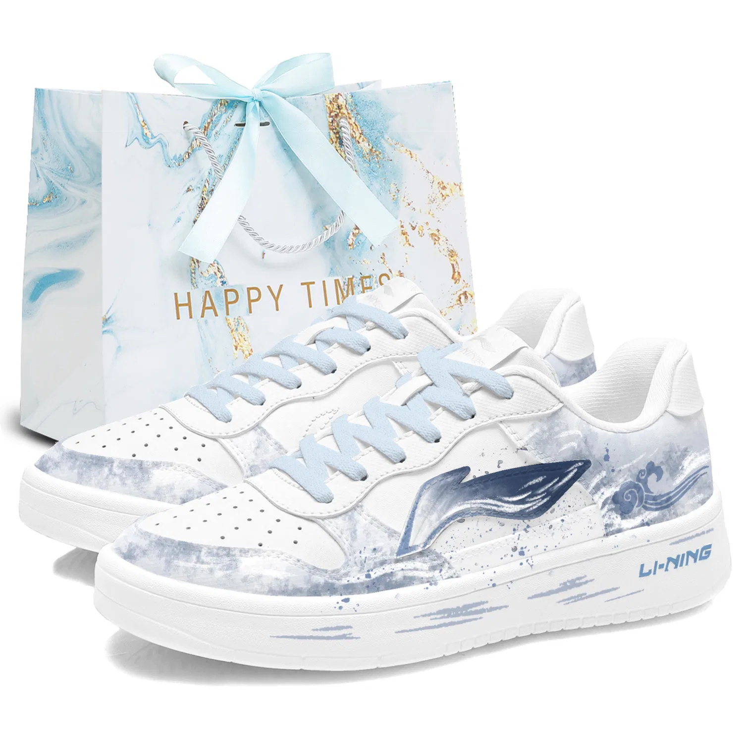 Кроссовки скейтбордические Li-Ning Floating Boat White Blue