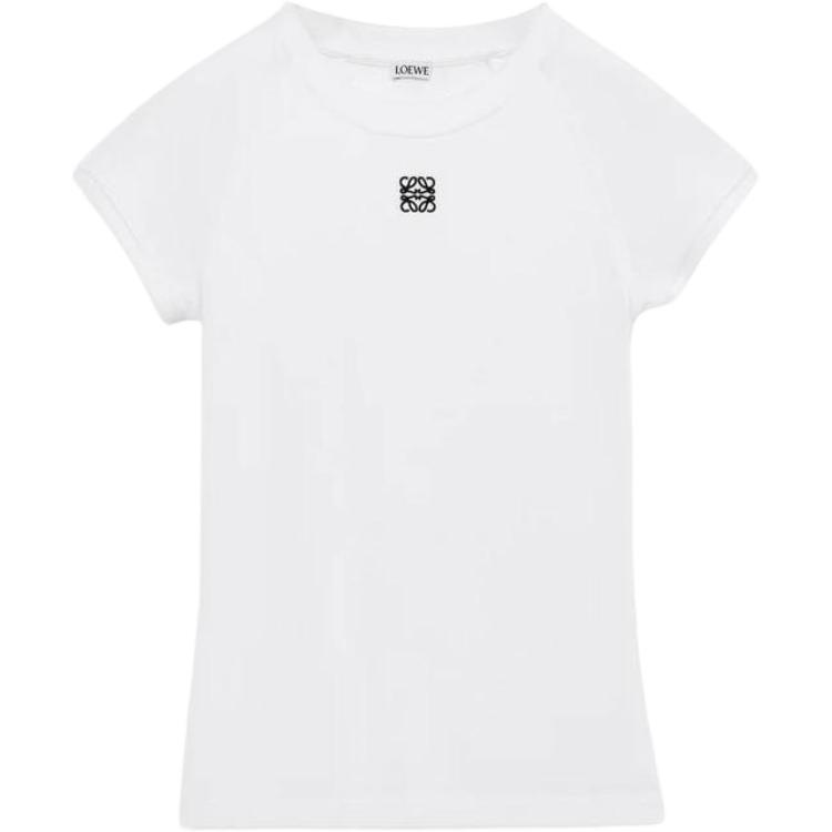 

Вышитая футболка Anagram с круглым вырезом LOEWE, белый