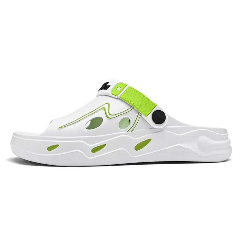 

Тапочки-слайды мужские LONGYING, White Green