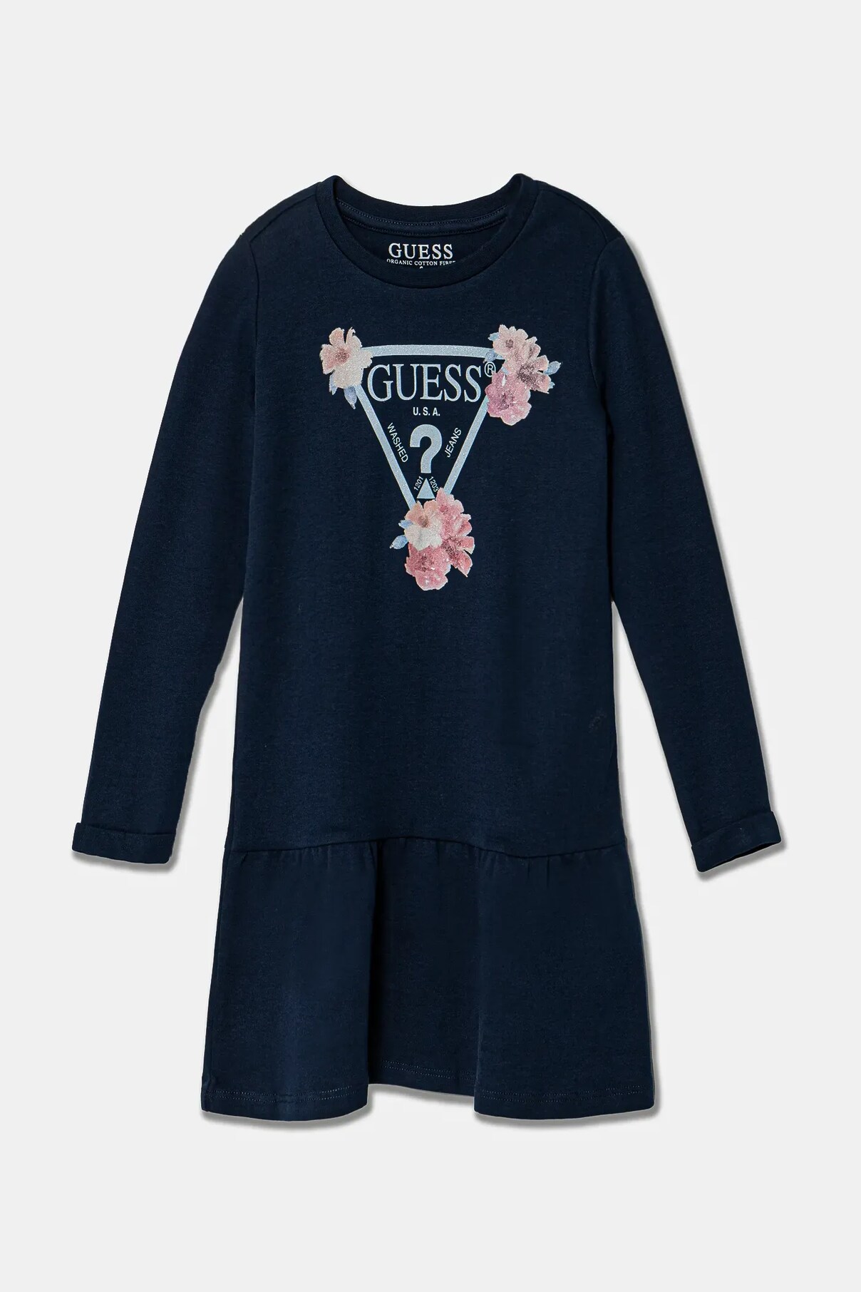 

Хлопковое платье для детей Guess, темно-синий