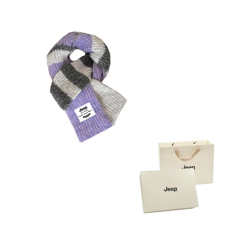 

Шарф из полиэстера Unisex Jeep, фиолетовый+серый