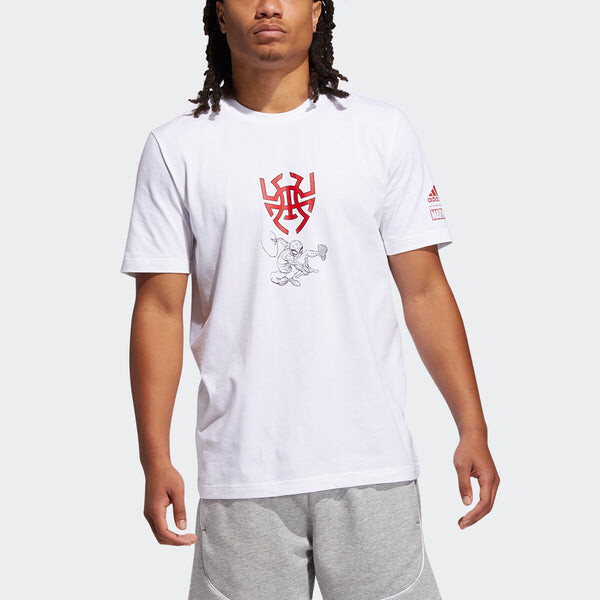 Футболка originals x marvel don journey tee Adidas, белый — фото 2