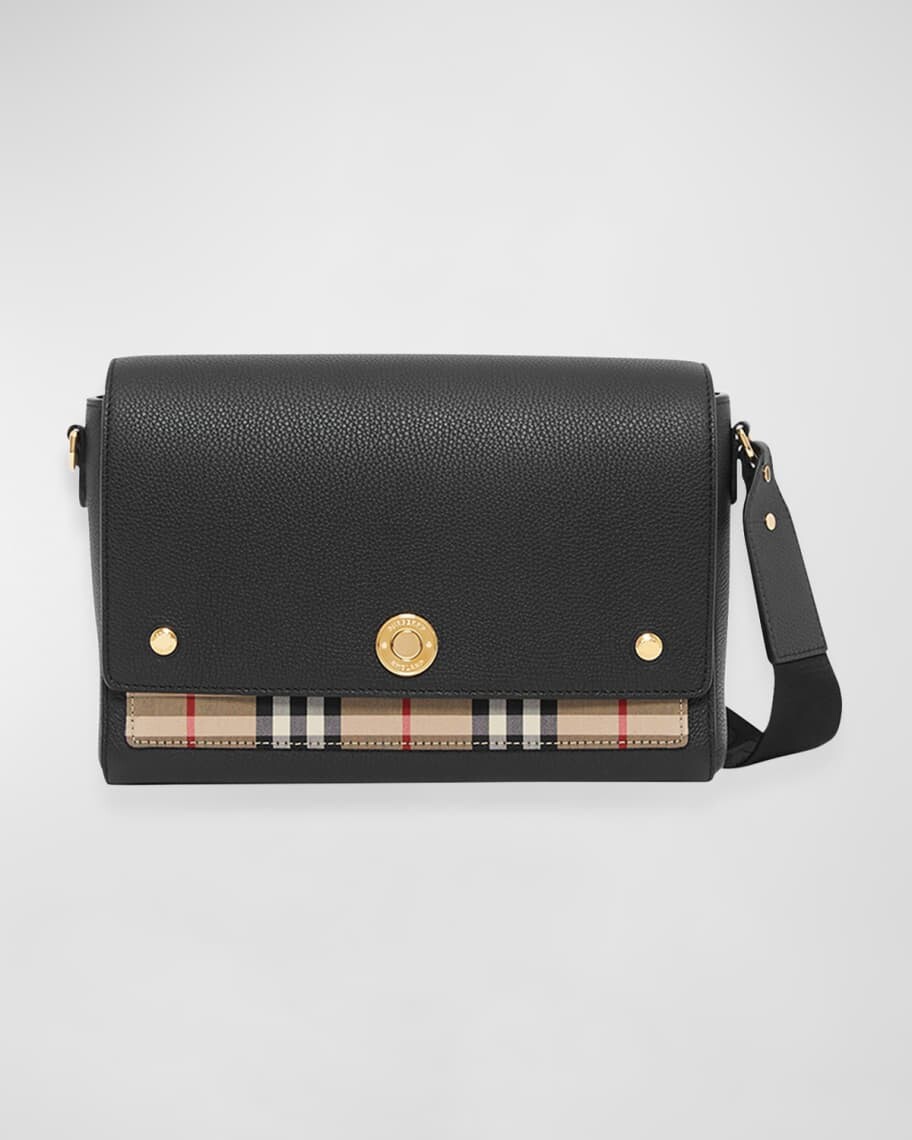 

Note Среднего размера сумка через плечо из кожи и винтажной клетки Burberry