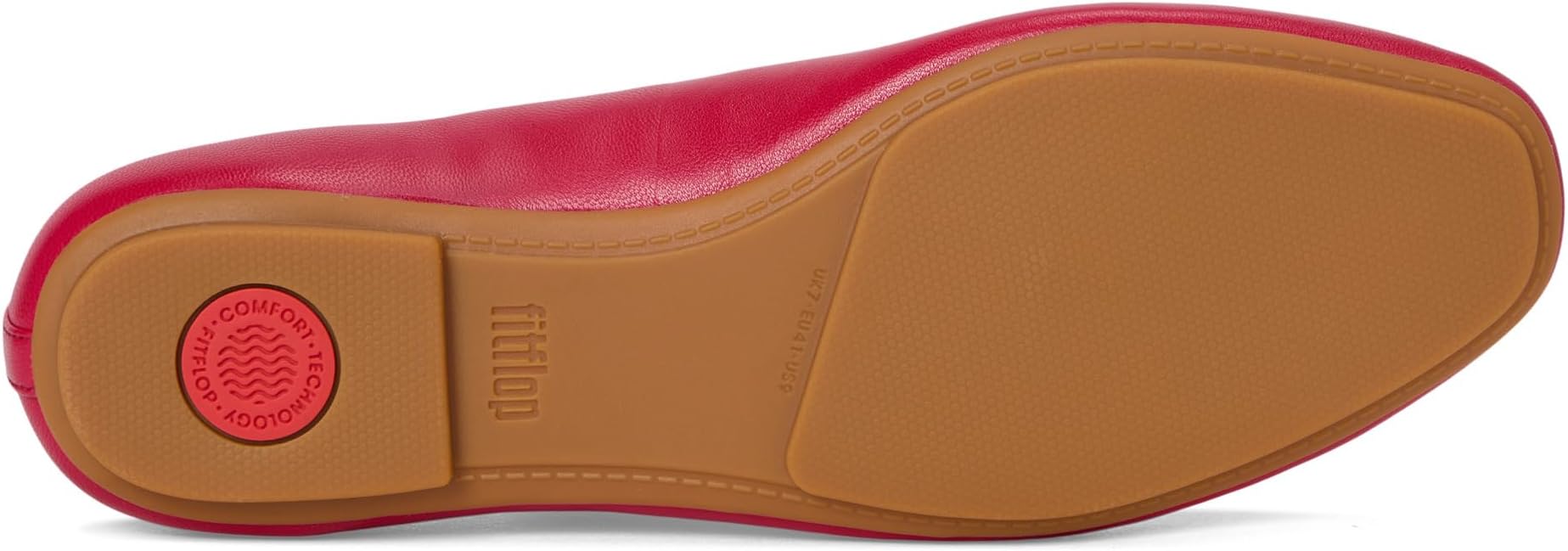 Балетки FitFlop Delicato Bow Soft Leather Ballet Flats, цвет Redberry — фото 3