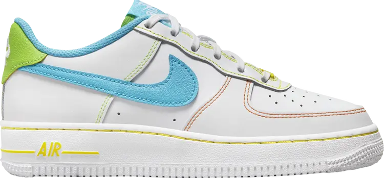 

Кроссовки Air Force 1 Low GS 'Rainbow Stitch', белый