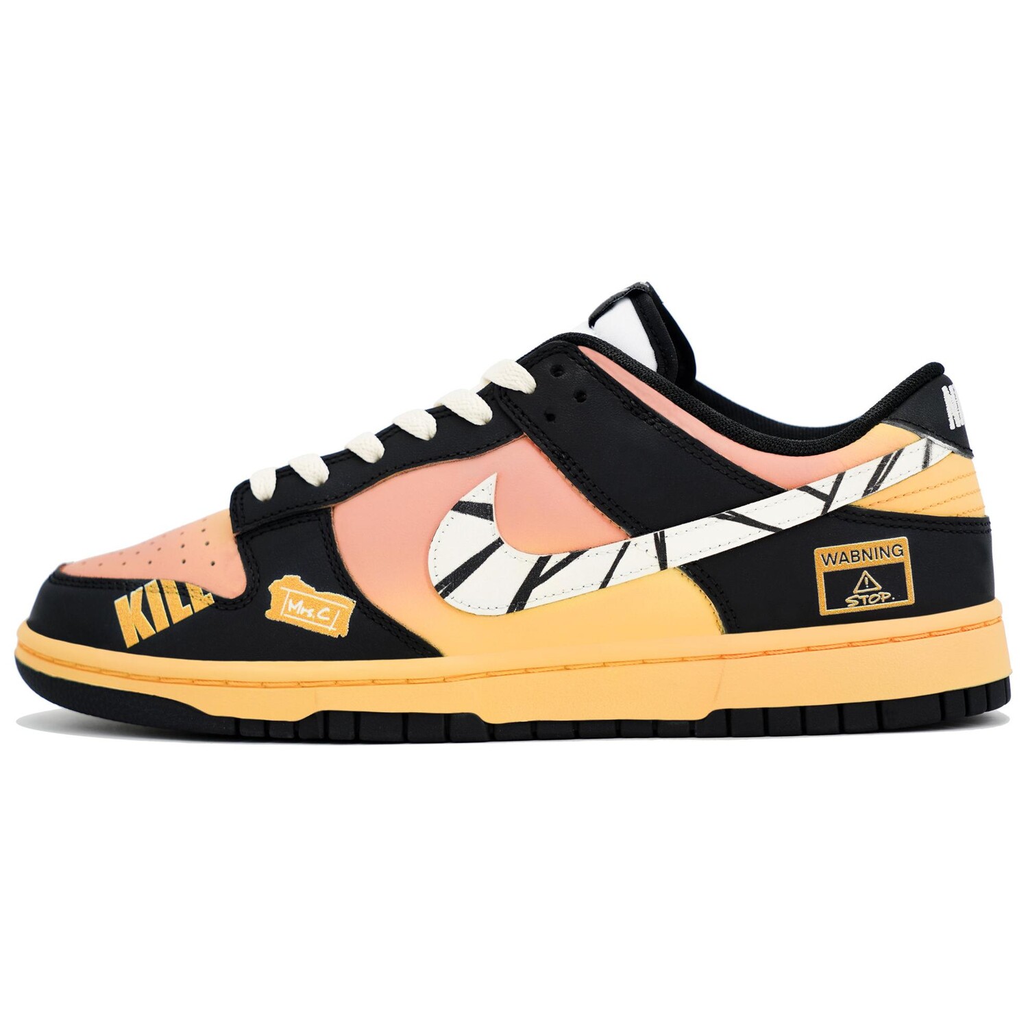 

Кроссовки Nike Dunk Skateboarding Shoes Unisex Low-top Pink/Black, желтый