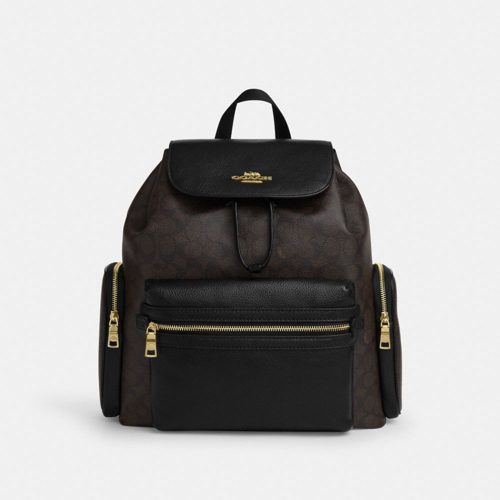 

Рюкзак Coach Baby Backpack, золотой/ореховый/черный