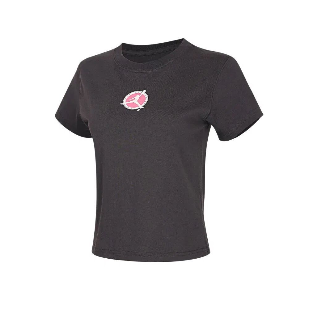 Футболка Air T Shirts женская черная с круглым вырезом Jordan, Black