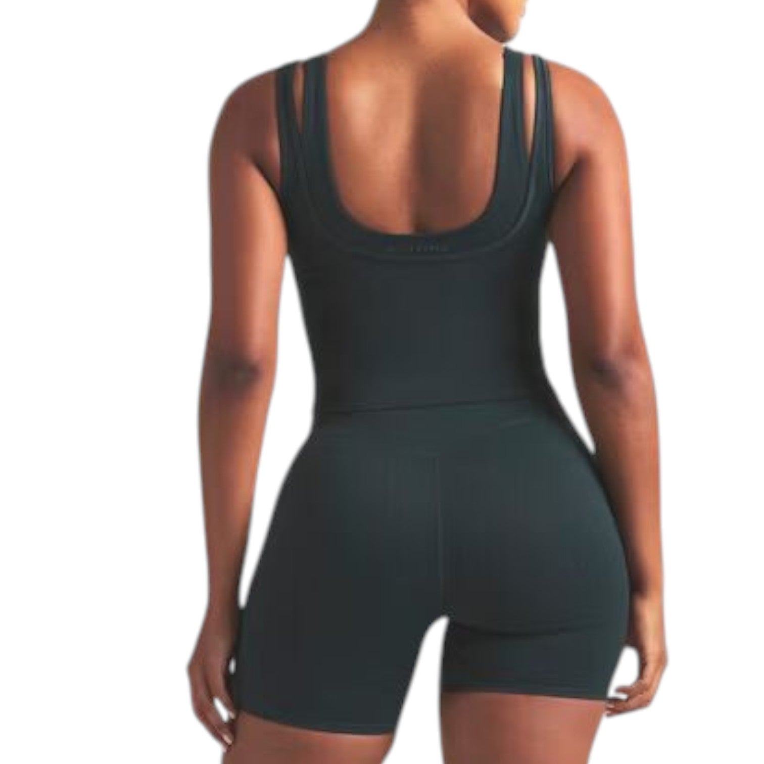 (WMNS) Nike x SKIMS Матовая майка с двойными бретелями и вырезом-лодочкой, цвет «темно-бирюзовый» — фото 3