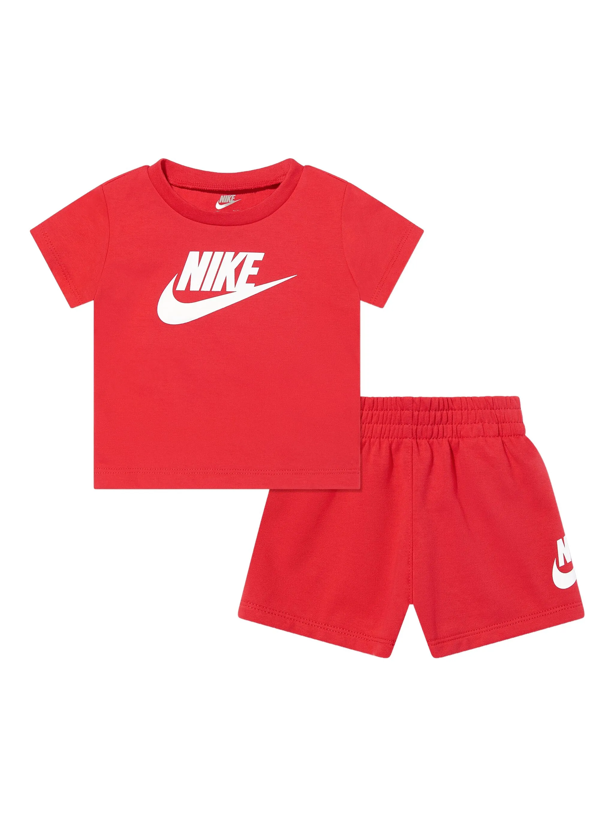 

Комплект из футболки и шортов с логотипом Swoosh Nike Kids, красный