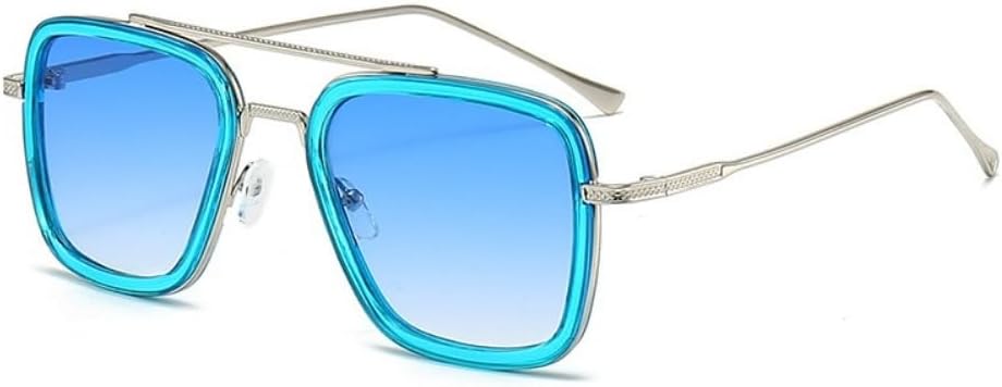 

Винтажные солнцезащитные очки-авиаторы квадратной формы для мужчин и женщин, металлические прямоугольные, винтажные, прозрачные, модные солнцезащитные очки Kelukes, 15-silver Frame