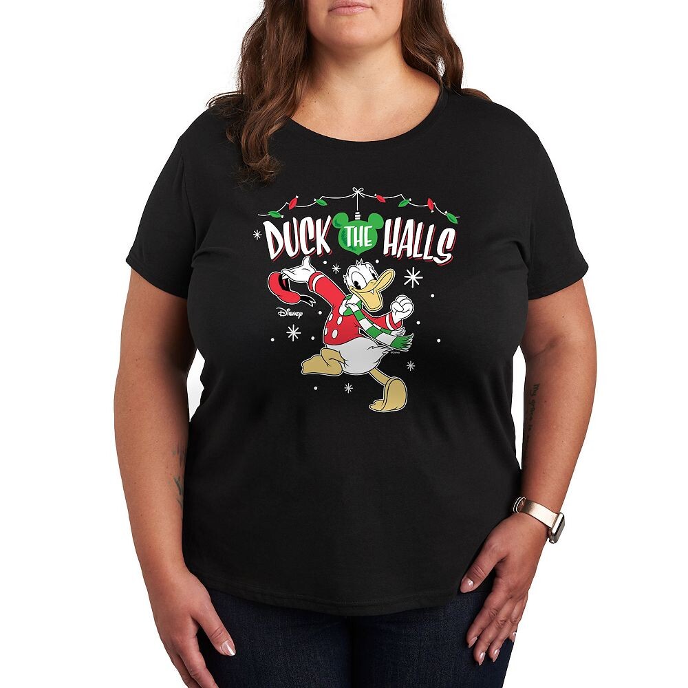 

Футболка Disney's Donald Duck Plus с рисунком Duck The Halls, черный