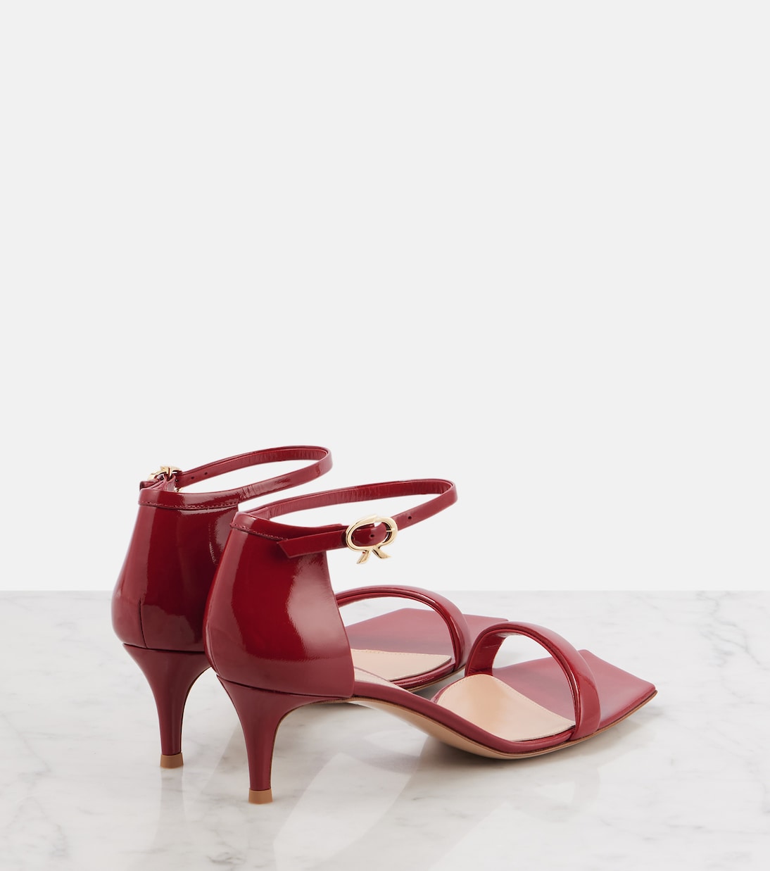 Сандалии из лакированной кожи Rhys 55 Gianvito Rossi, Rouge — фото 2