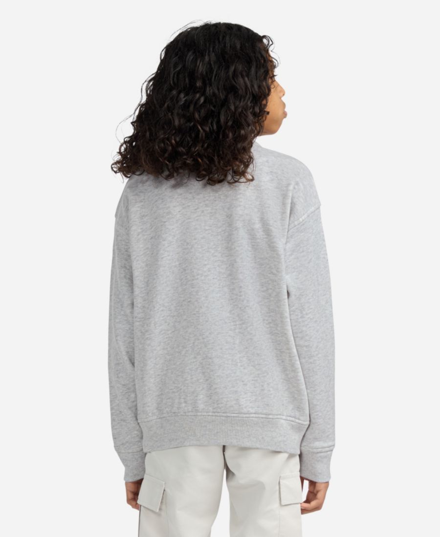 Детская флисовая толстовка Essential с застежкой-молнией до середины груди abercrombie kids, Gray Heather — фото 3
