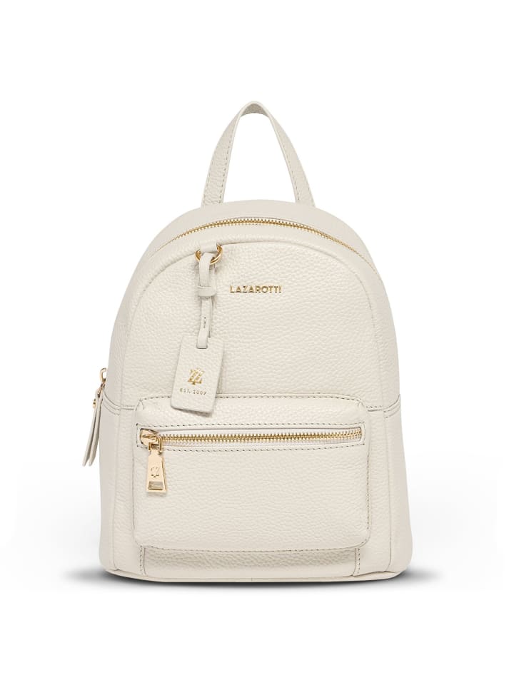 

Рюкзак Bologna Leather City кожаный 27 см кремового цвета Lazarotti