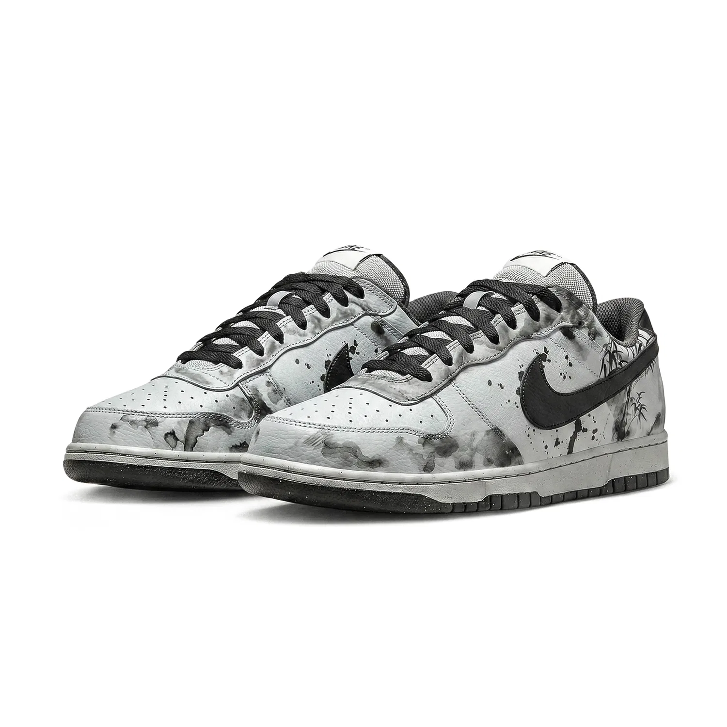 Кроссовки кожаные Nike Big Low серые — фото 4