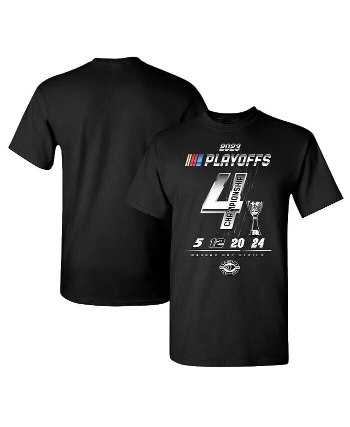 

Мужская футболка Heather Charcoal 2023 NASCAR Cup Series Playoffs Championship Four Checkered Flag Sports, серый