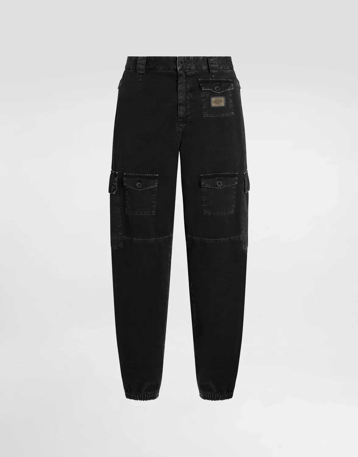 Хлопковые брюки DOLCE & GABBANA, черный
