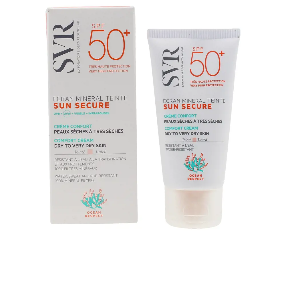 

Солнцезащитный крем Sun Secure Ecran Mineral Teinte Peaux Sèches Spf50+ Svr Laboratoire Dermatologique, 60 гр