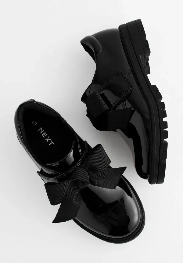 Туфли-слипоны Next, Bow monkstrap chunky school regular fit slip ons, черный лакированный — фото 3