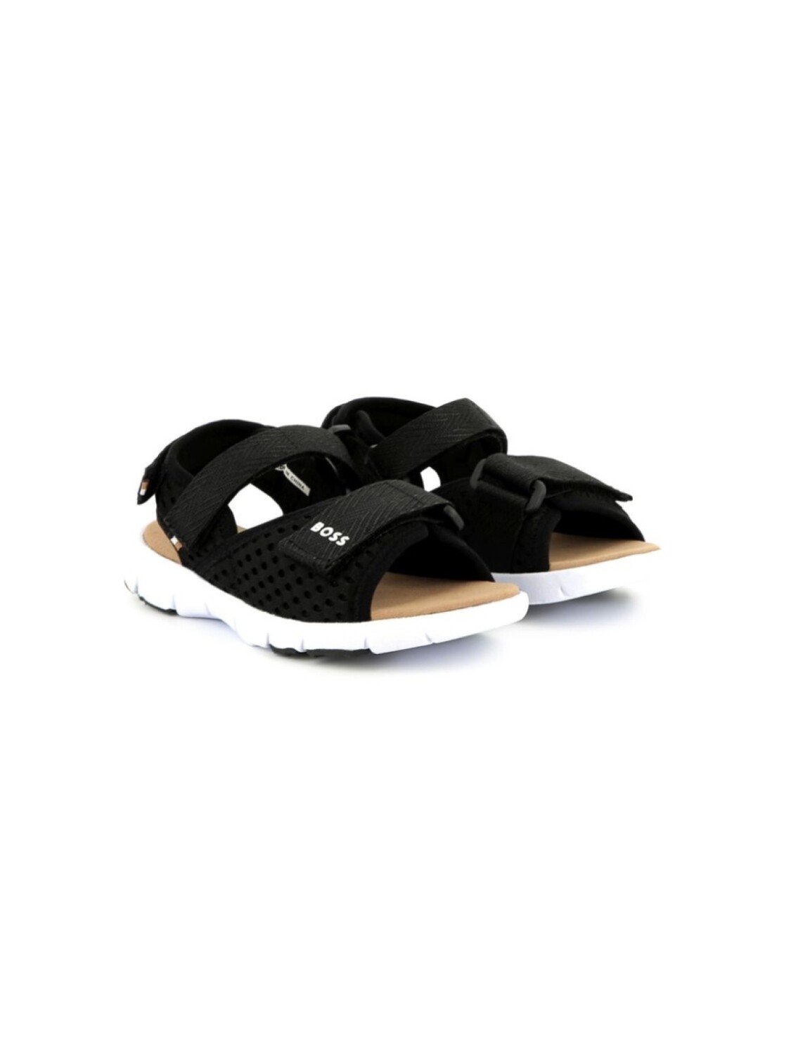 

BOSS Kidswear сандалии с логотипом, черный