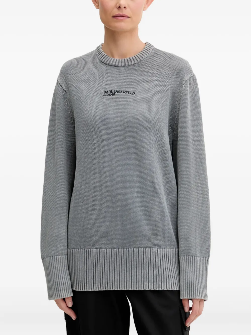 

Толстовка с вышитым логотипом Karl Lagerfeld Jeans, серый