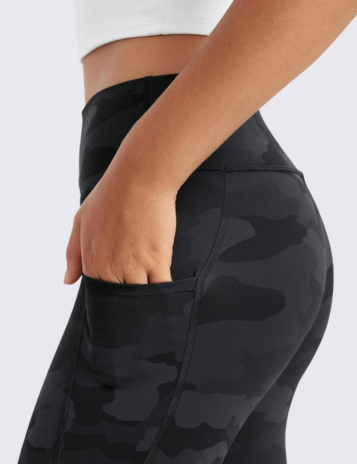 Леггинсы детские Butterluxe с карманами, CRZ YOGA, Dark Grey Camouflage 2 — фото 4