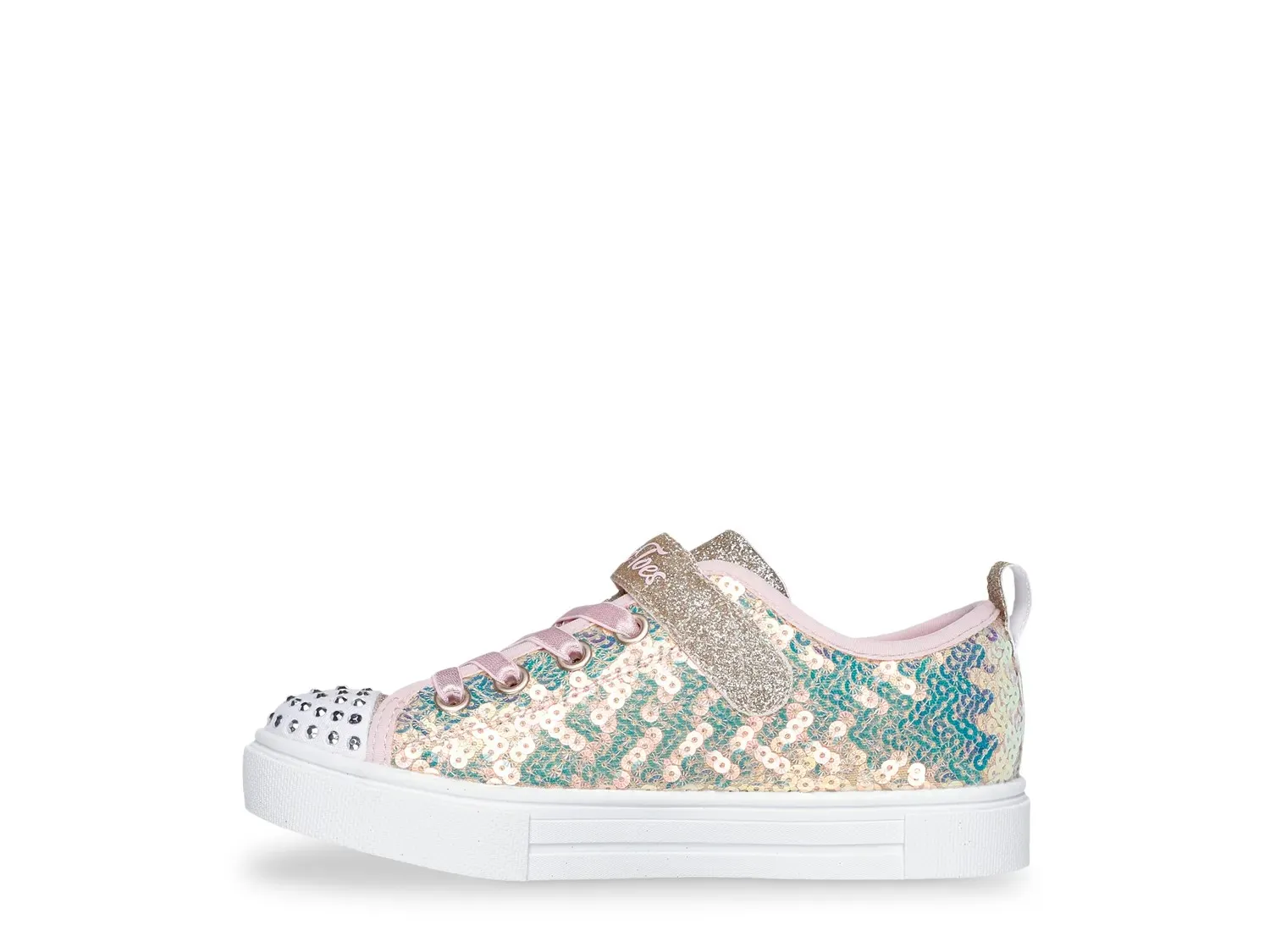Кроссовки Skechers Twinkle Sparks Sequin Party — детские, разноцветные — фото 2
