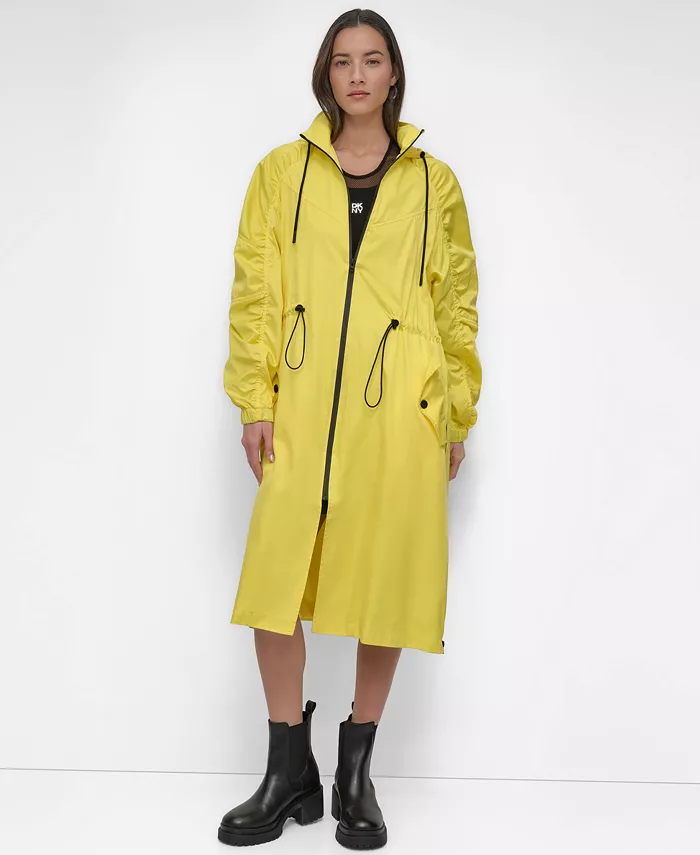 

Женская анорак-куртка из сатина с покрытием DKNY, желтый