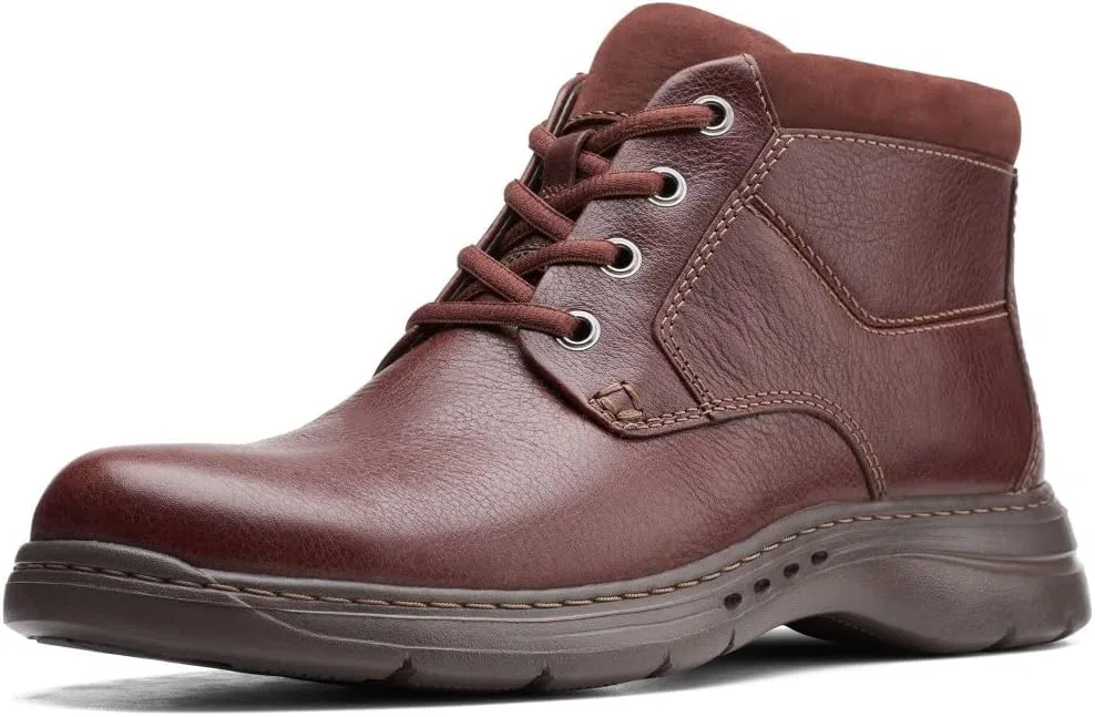 Мужские ботинки Clarks Un Brawley Up Half Length Boots, Mahogany Leather