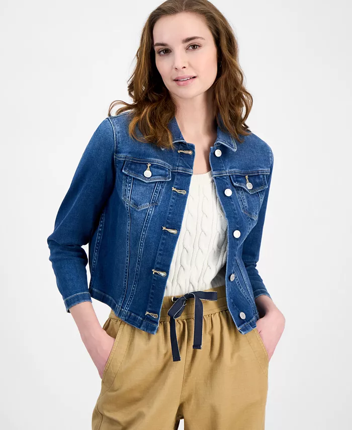 

Женская джинсовая куртка TH Flex Tommy Hilfiger, синий