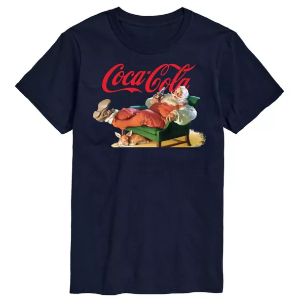

Мужская футболка Coca-Cola с Сантой Licensed Character, синий