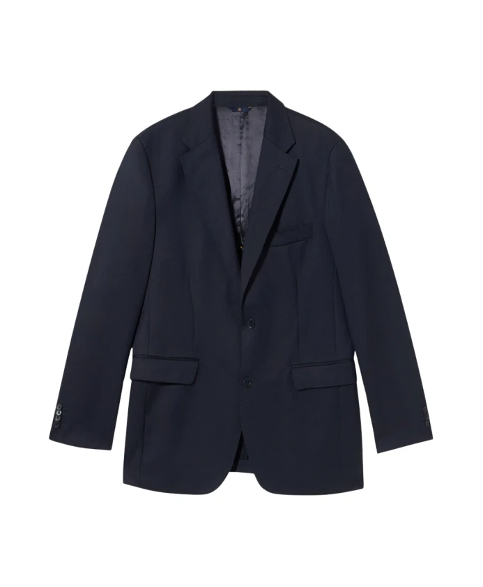 

Однобортный пиджак из натуральной шерсти Brooks Brothers, синий